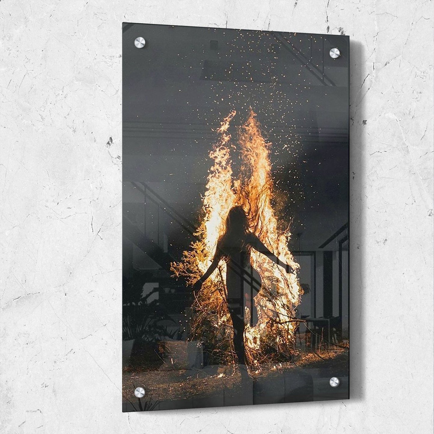 Woman Fire Dance Art