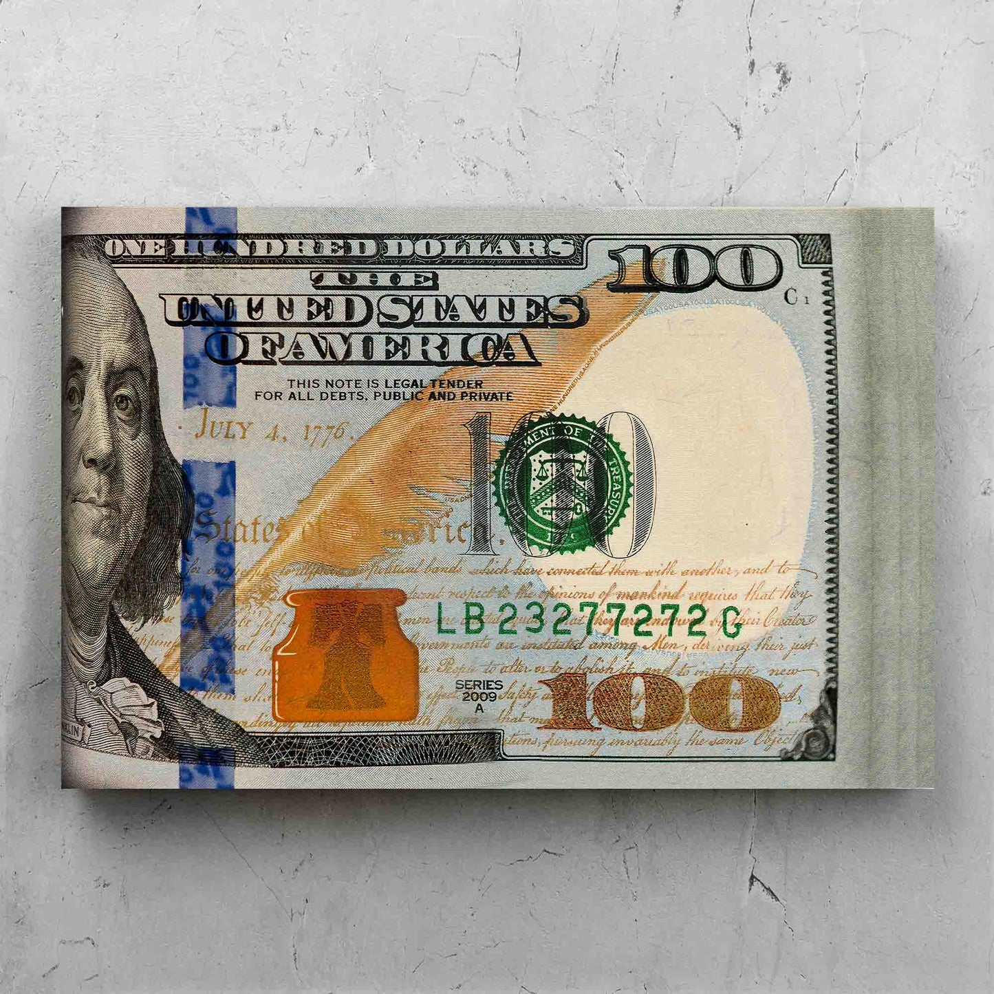 Folded $100 Bills
