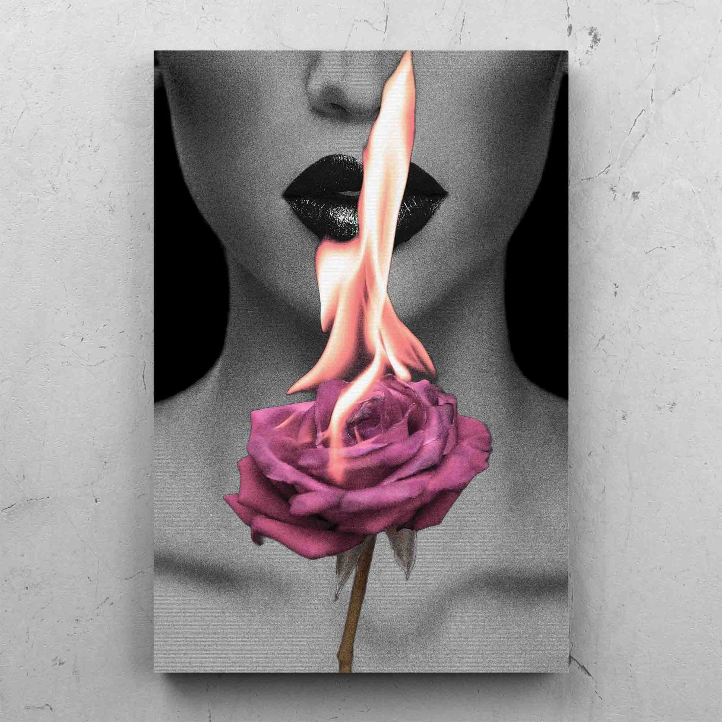 Burning Rose And Black Lips