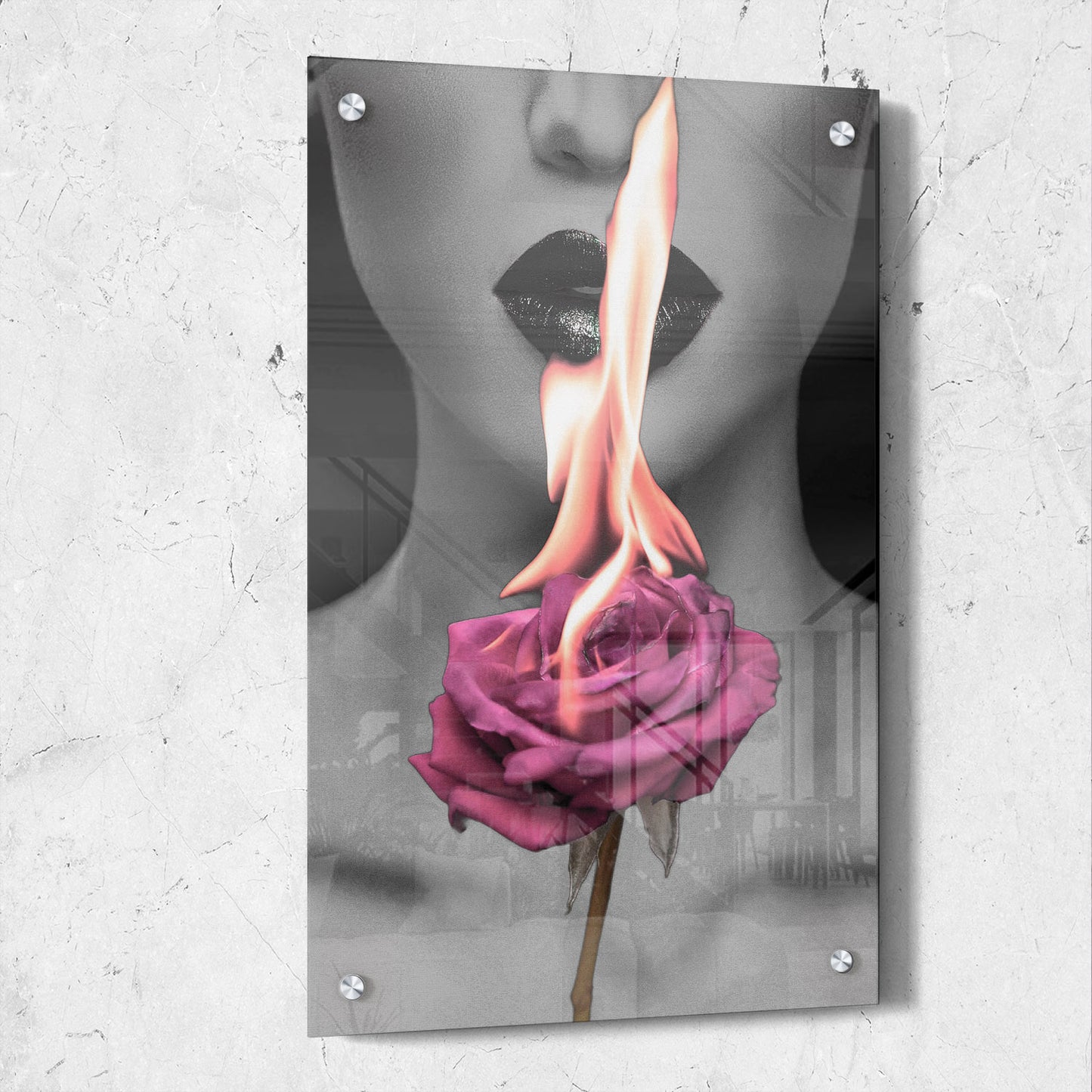 Burning Rose And Black Lips