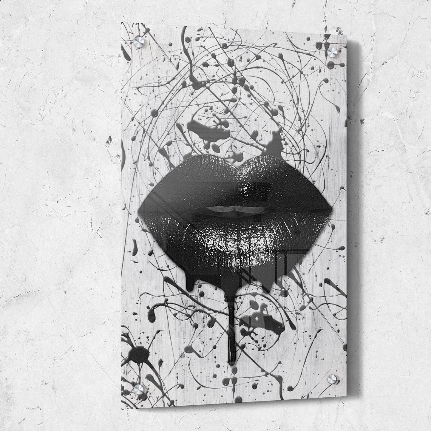 Black Lips Black Splatter