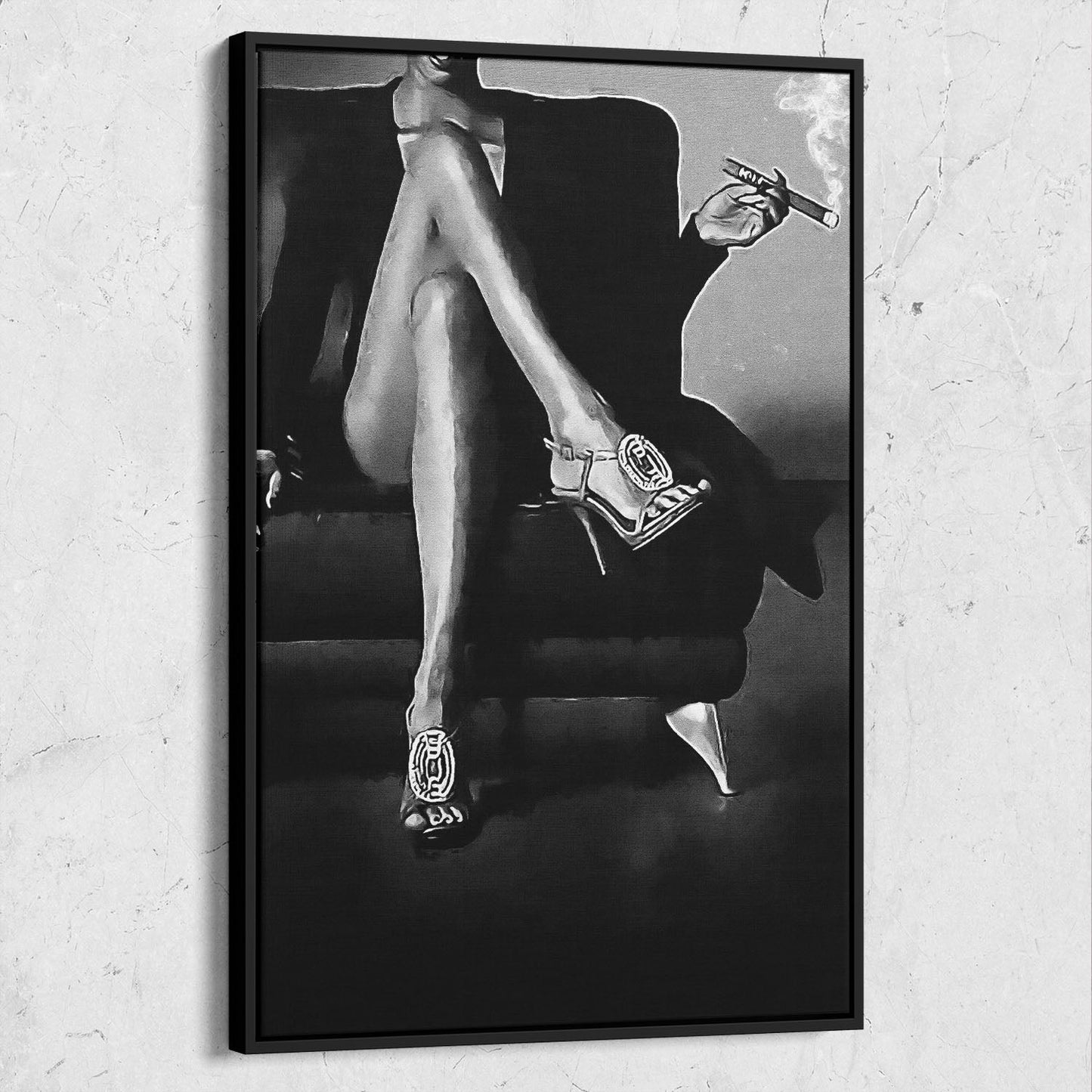 Cigar Beauty Crossing Legs