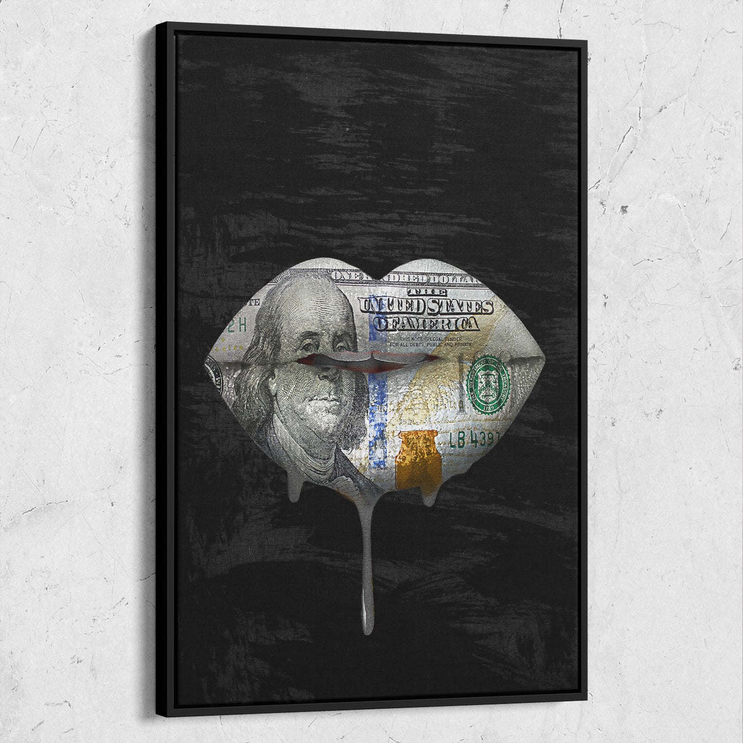 Money Lips Drip Portrait