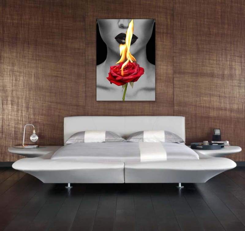 Burning Rose And Black Lips