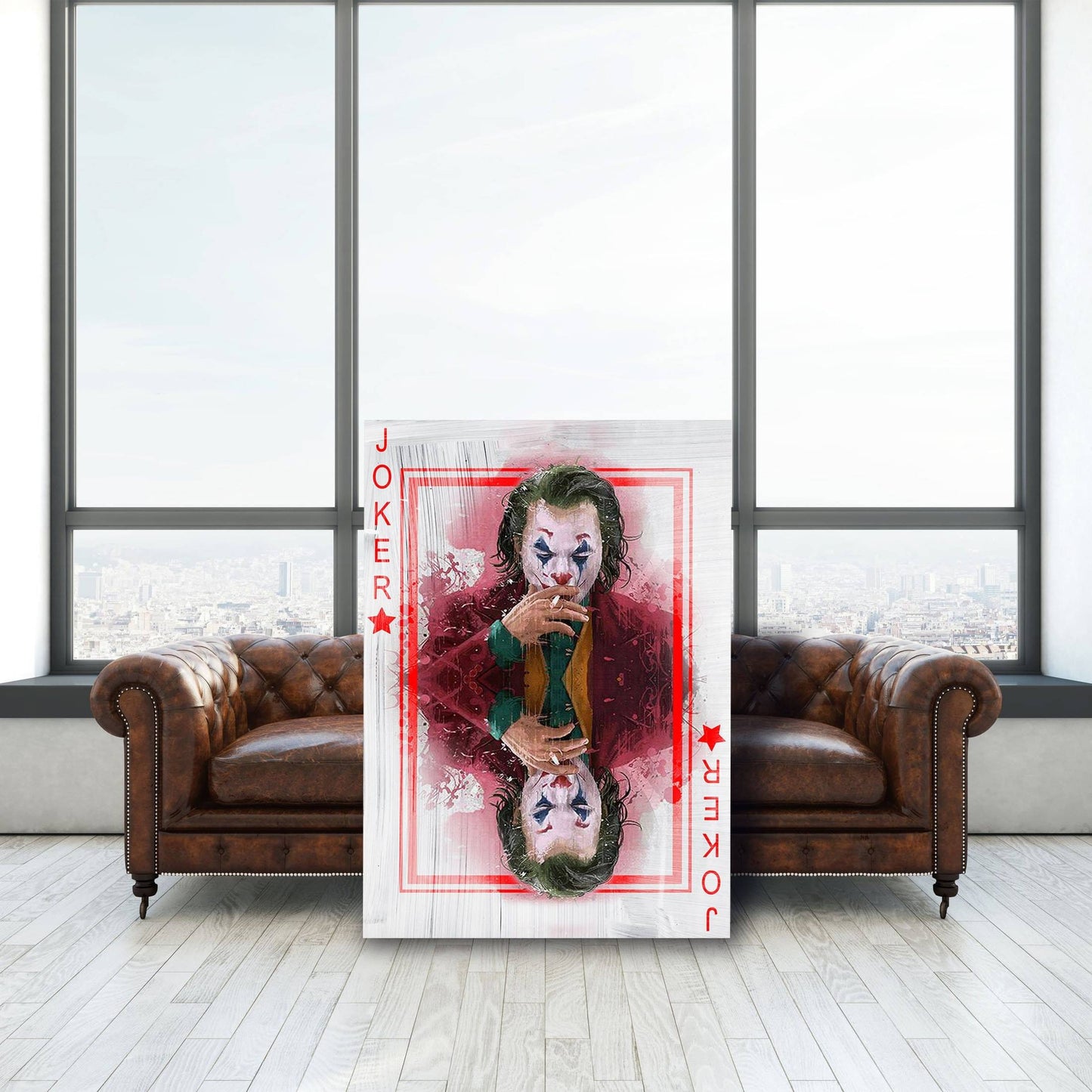 Joker Card - Framed Canvas Painting Wall Art Office Decor, large modern pop artwork for home or office, Entrepreneur Inspirational and motivational Quotes on Canvas great for man cave or home. Perfect for Artwork Addicts. Made in USA, FREE Shipping.