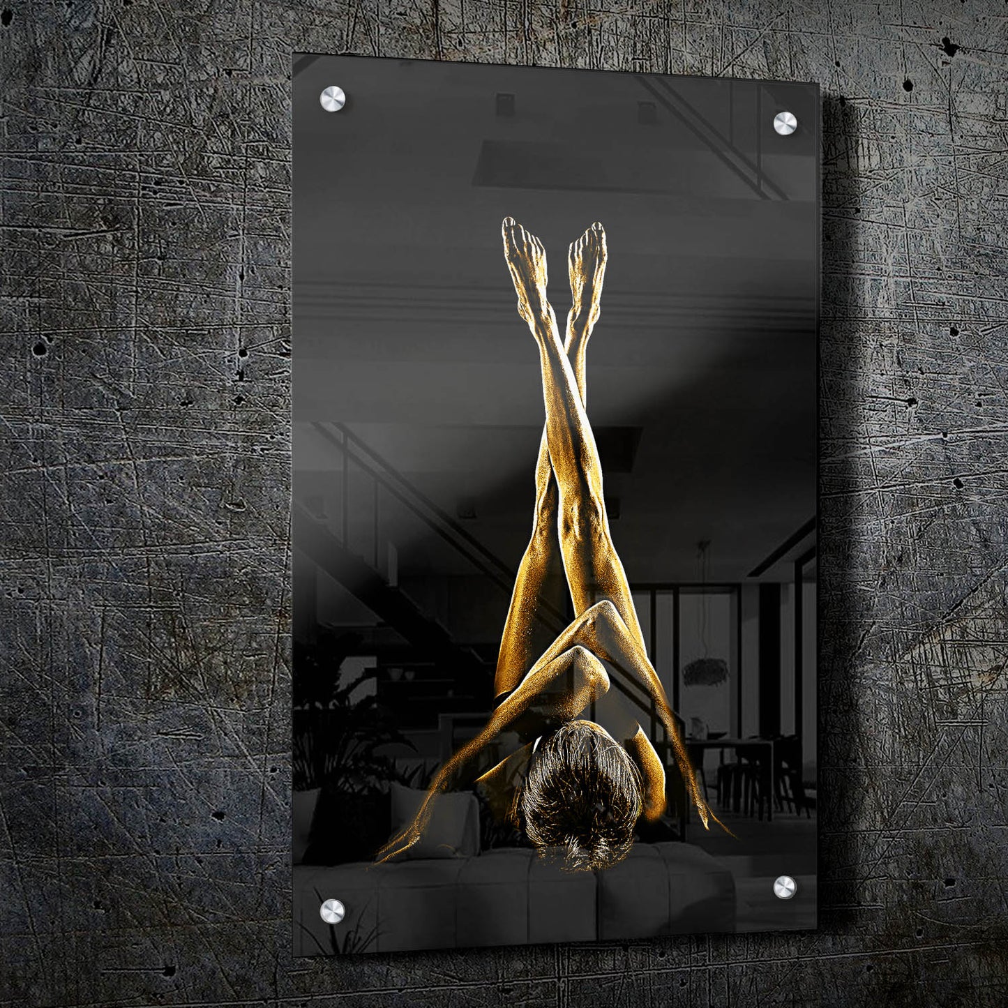Legs Crossed Beauty - Framed Canvas Painting Wall Art Office Decor, large modern pop artwork for home or office, Entrepreneur Inspirational and motivational Quotes on Canvas great for man cave or home. Perfect for Artwork Addicts. Made in USA, FREE Shipping.
