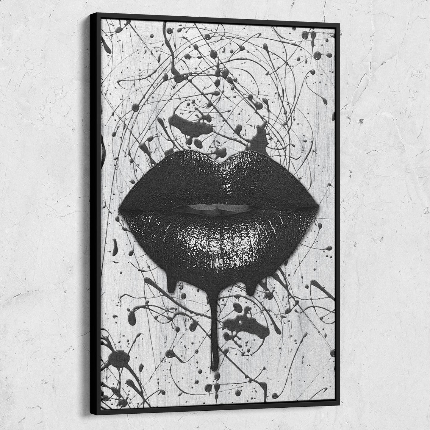 Black Lips Black Splatter