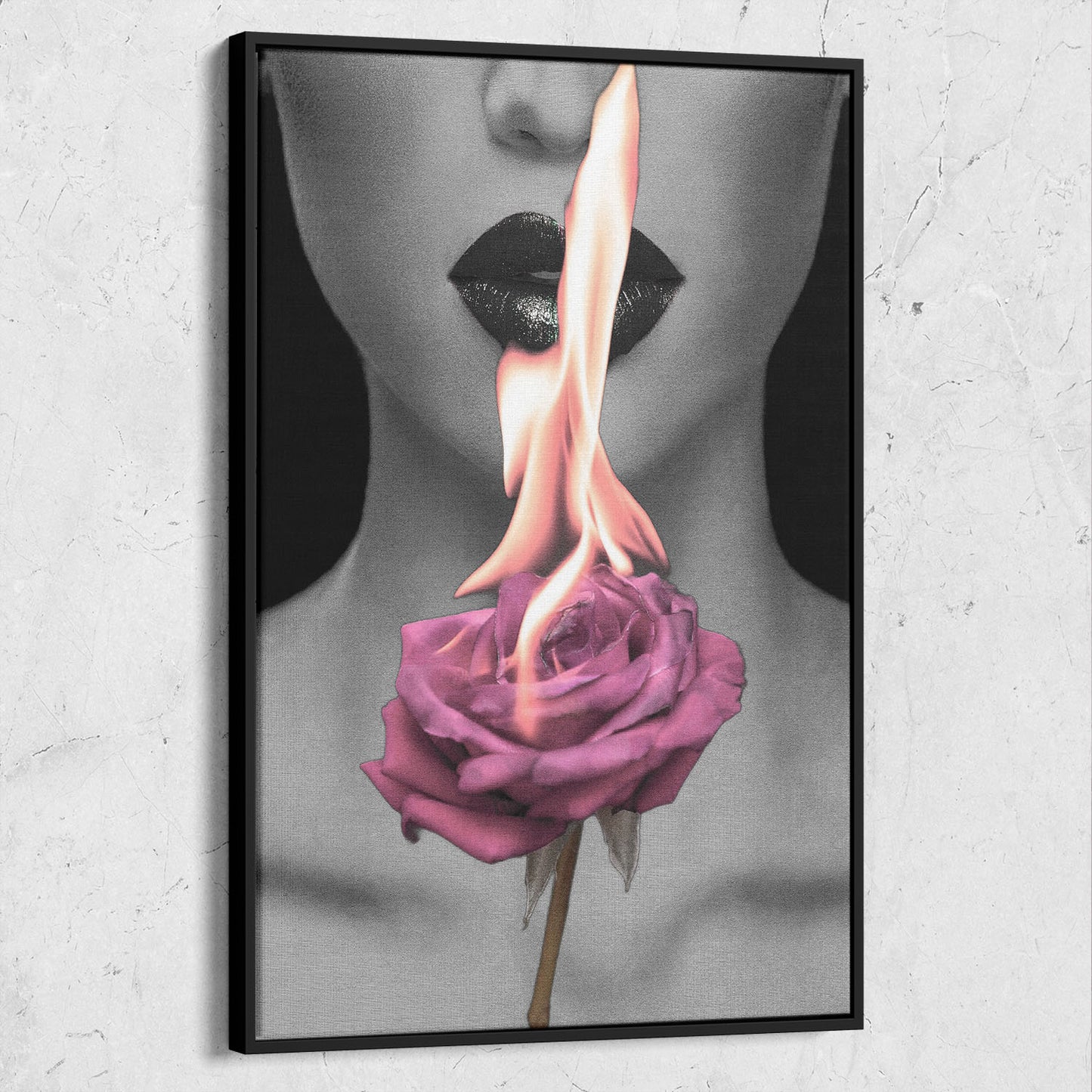 Burning Rose And Black Lips