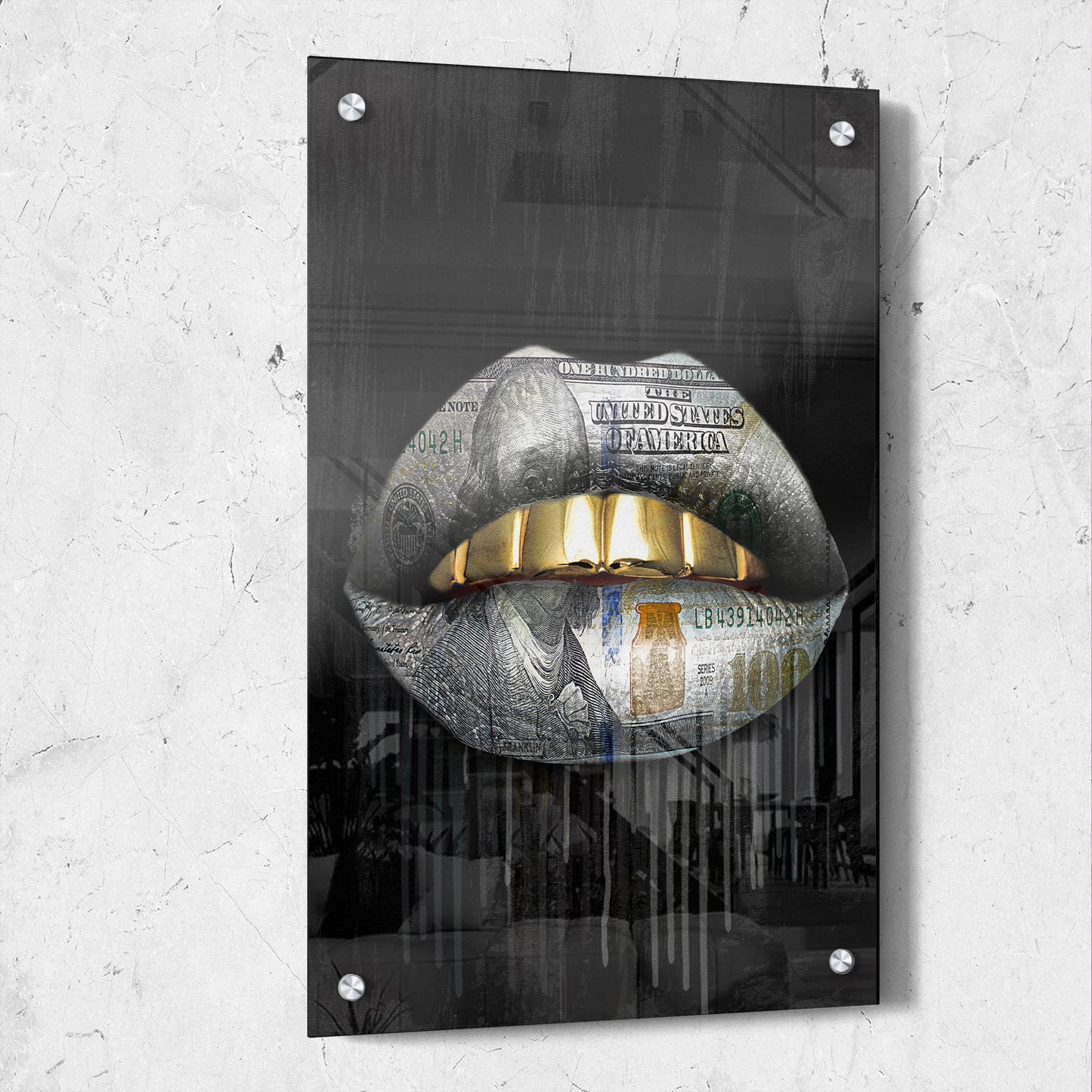 Gold Money Drip Lips