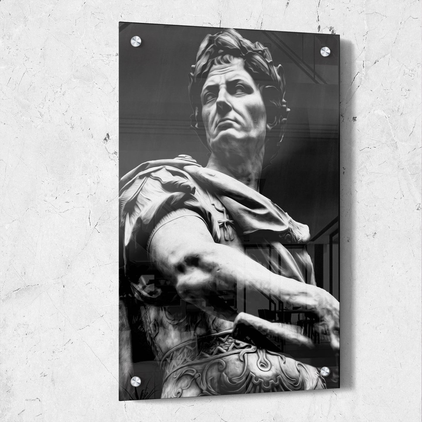 Julius Caesar Sculpture Black & White
