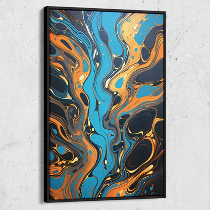 Abstract Glowing Liquid Gold Pattern