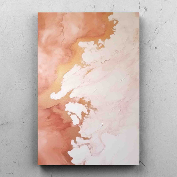 Abstract White and Rose Textured Paint