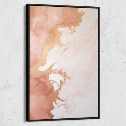 Abstract White and Rose Textured Paint