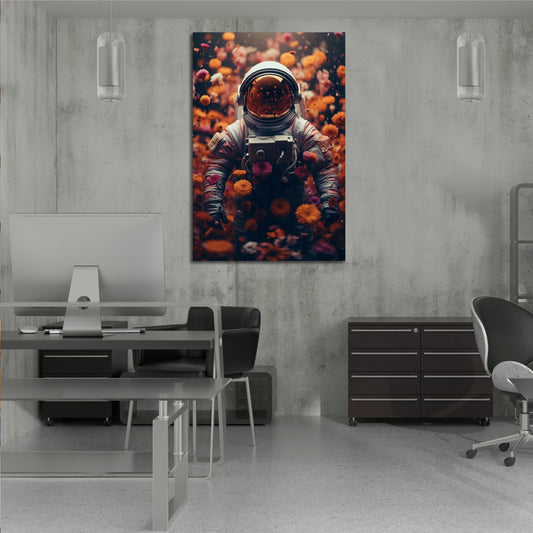 Astronaut Surrounded by Butterflys