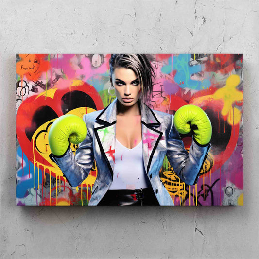 Boxing Beauty Graffiti Pop Art