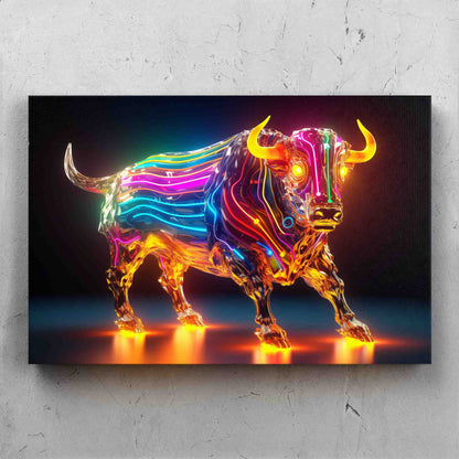 Colorful Neon Bull