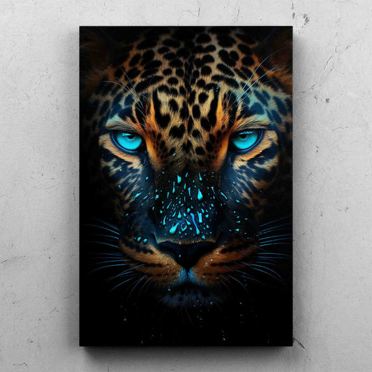 Dark Leopard Blue Eyes