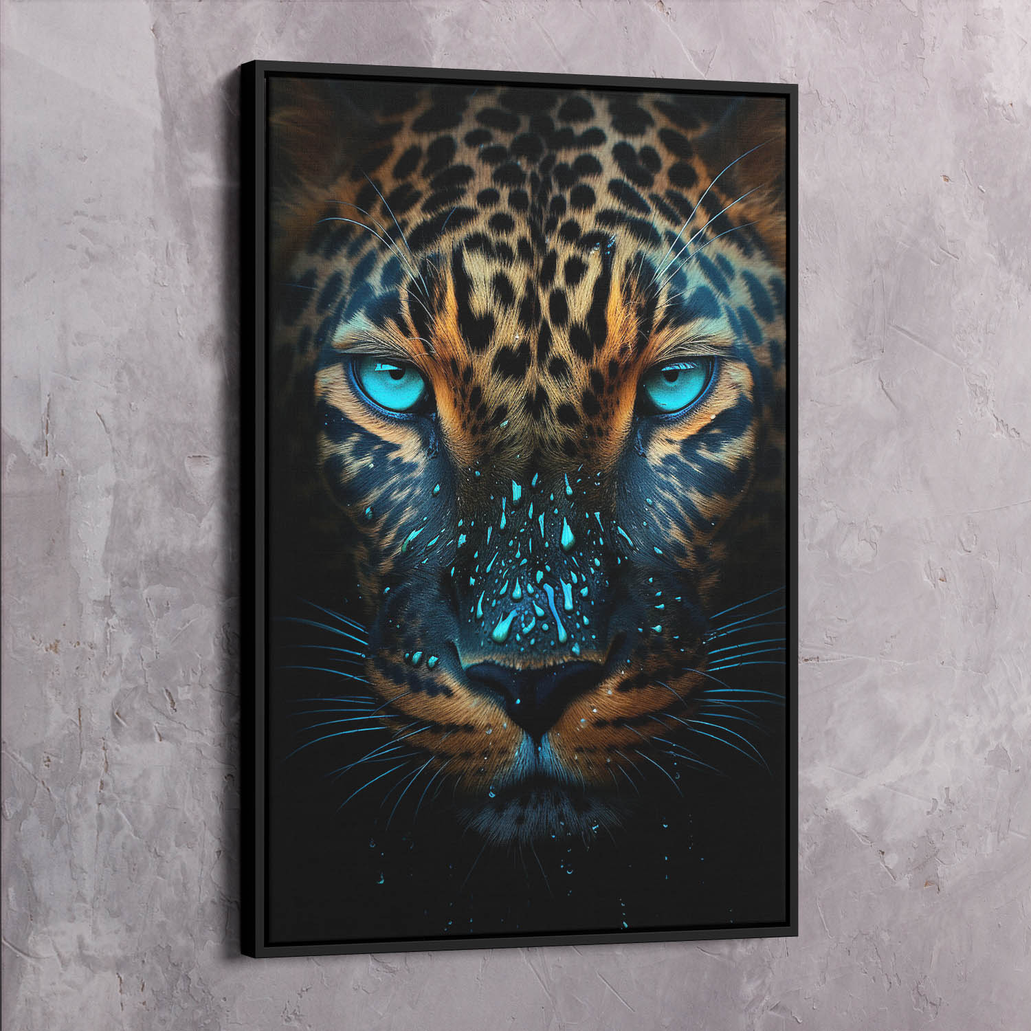 Dark Leopard Blue Eyes