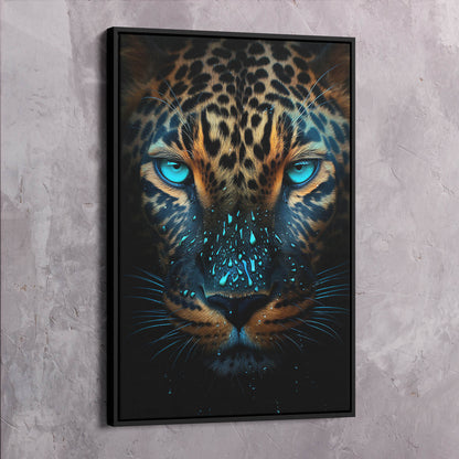 Dark Leopard Blue Eyes