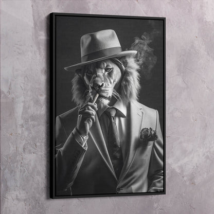 Lion Black and White Smoking Cigar