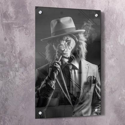 Lion Black and White Smoking Cigar