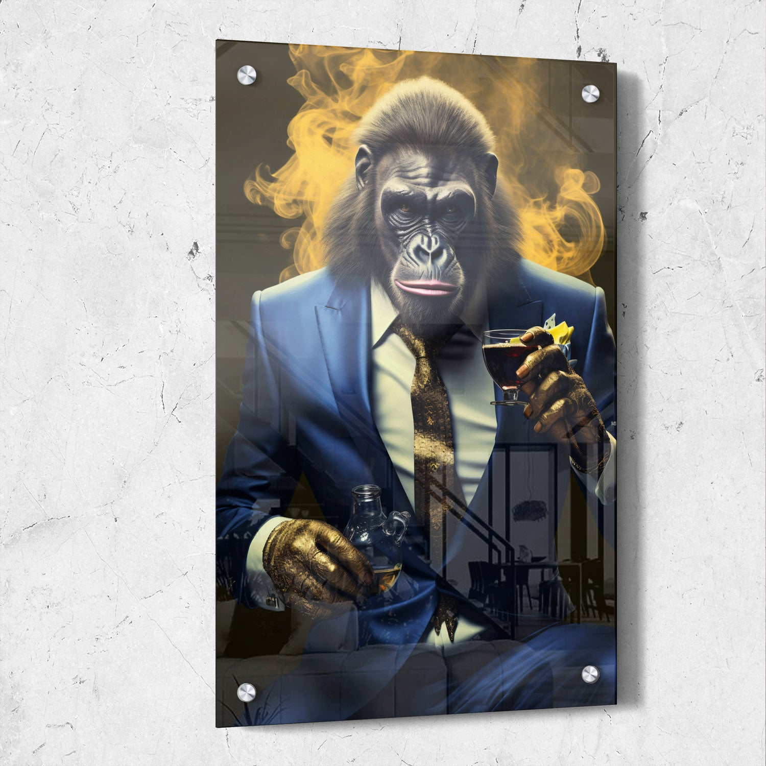 Luxury Ape Drinking Champagne