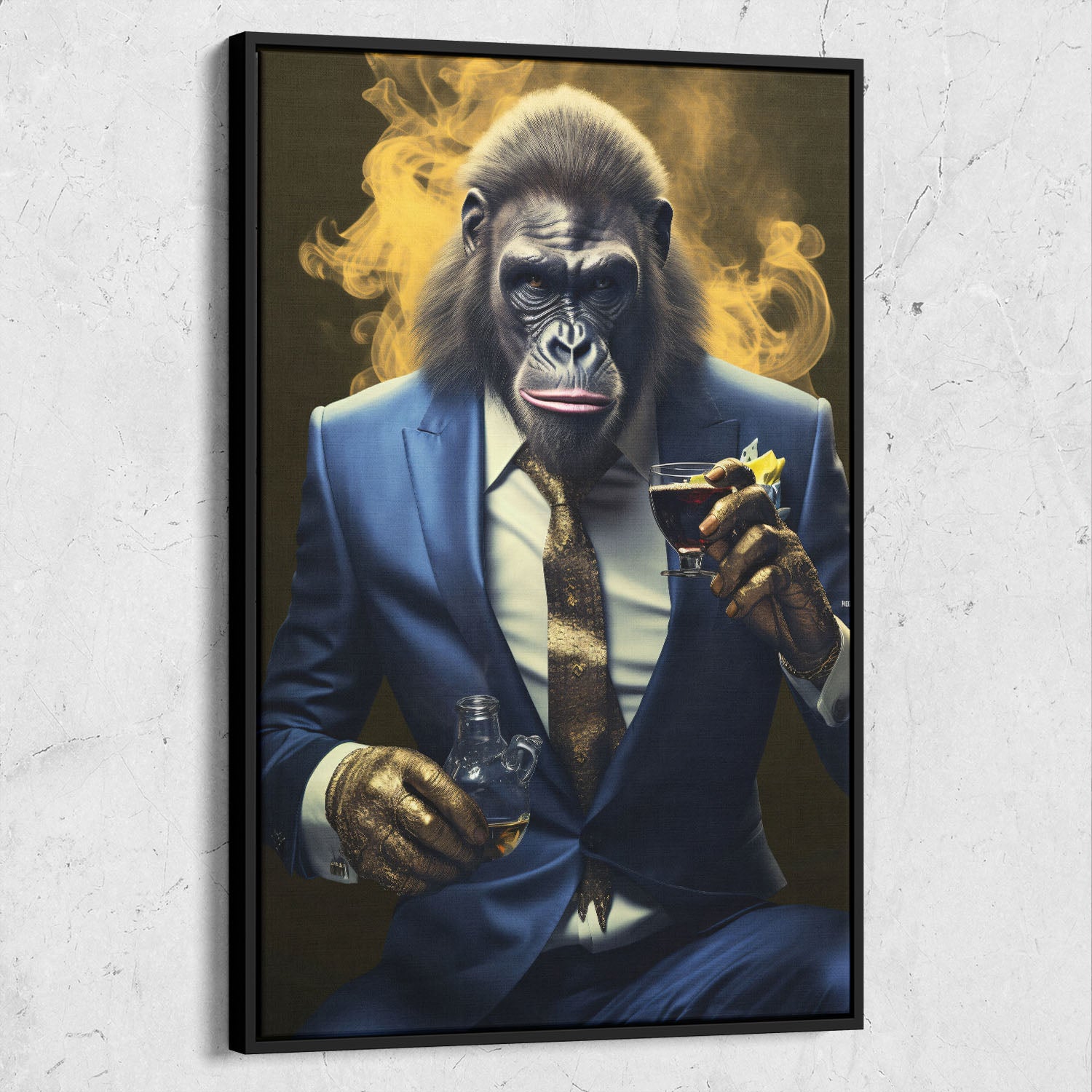 Luxury Ape Drinking Champagne