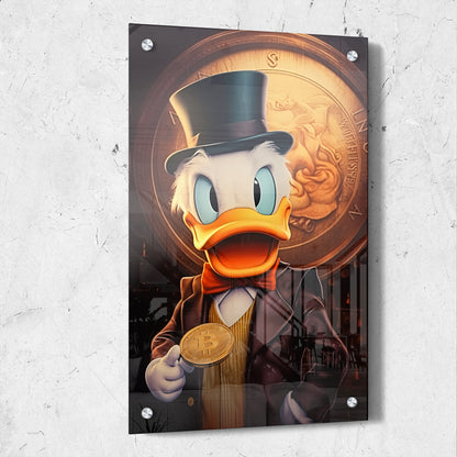 Scrooge McDuck Holding Bitcoin