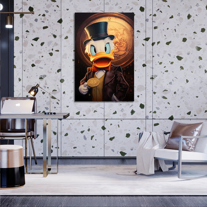 Scrooge McDuck Holding Bitcoin