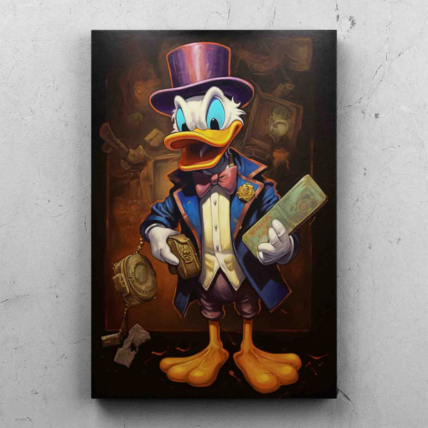 Scrooge McDuck Holding Luxury Purse