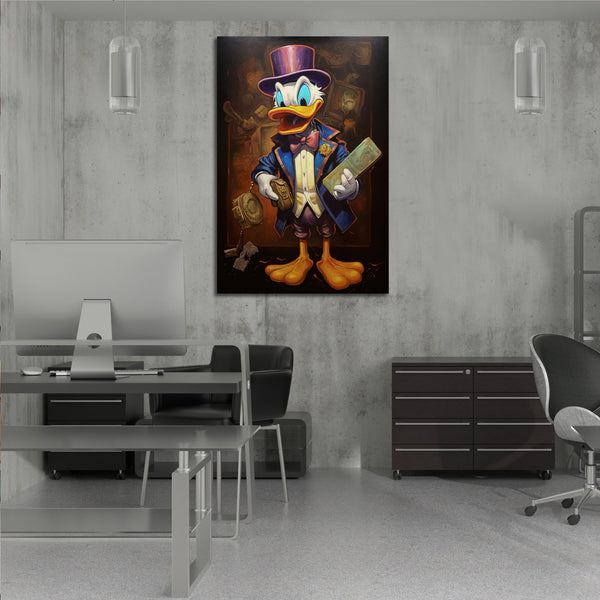 Scrooge McDuck Holding Luxury Purse