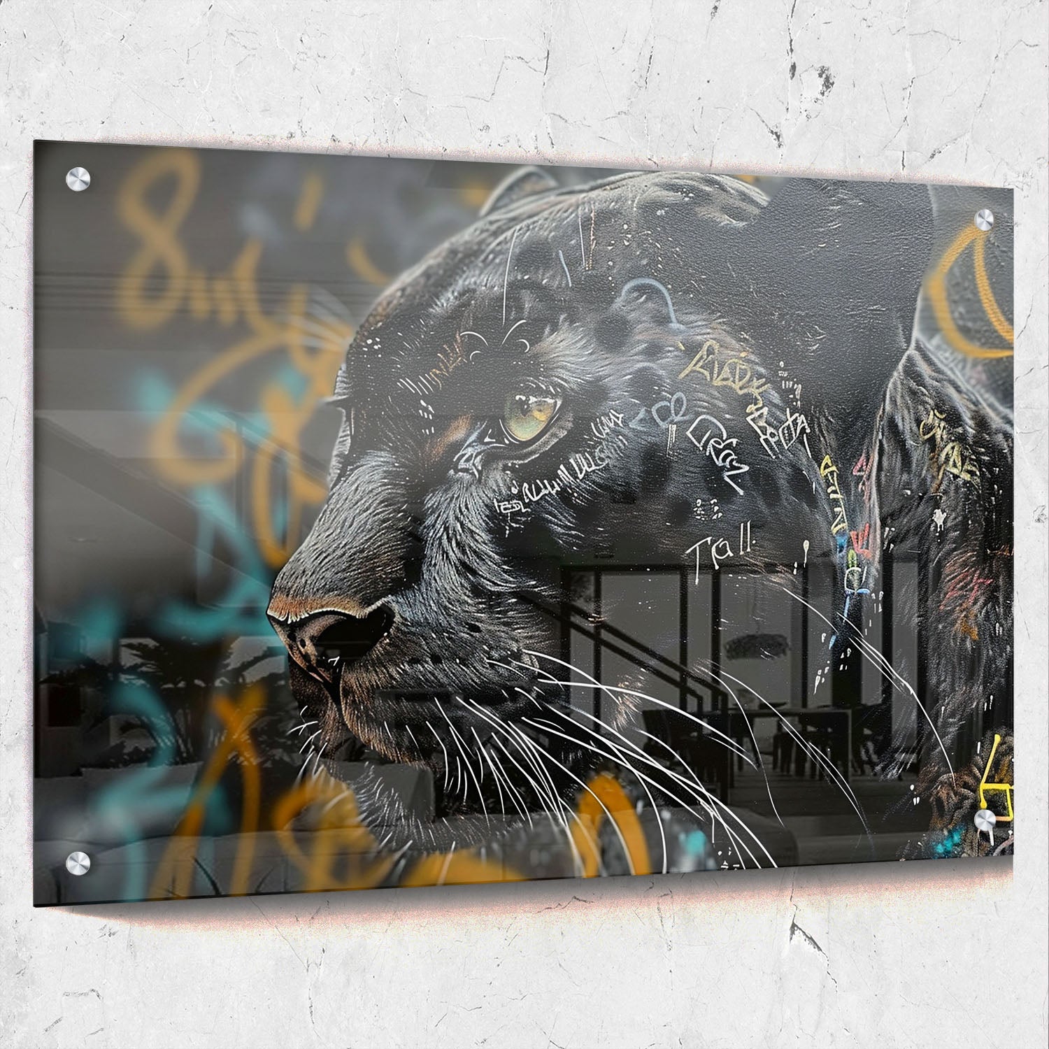 Black Panther Street Art Painting