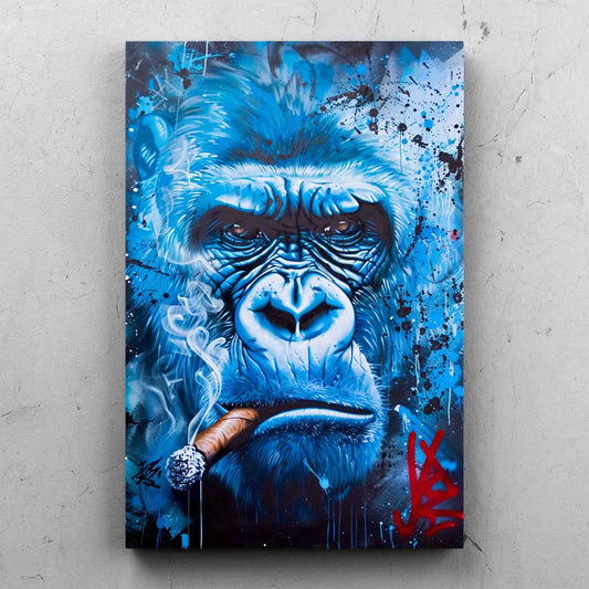 Blue Gorilla Pop Art Painting