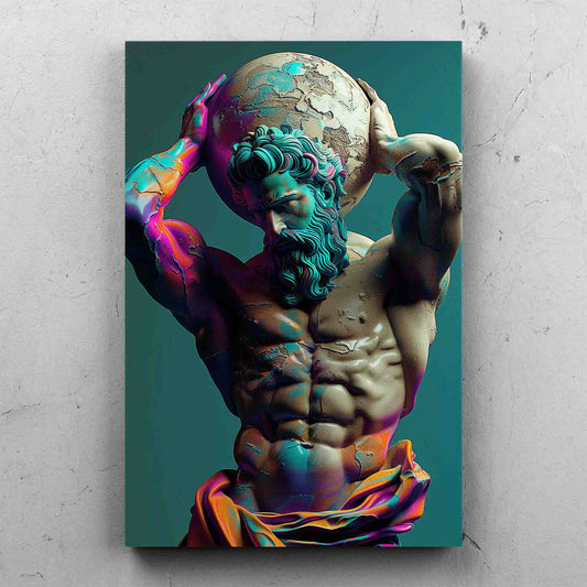 Colorful Atlas Digital Sculpture