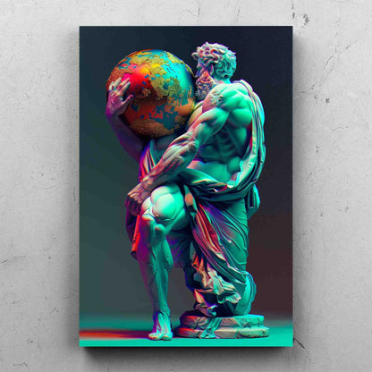 Colorful Atlas Sculpture Art