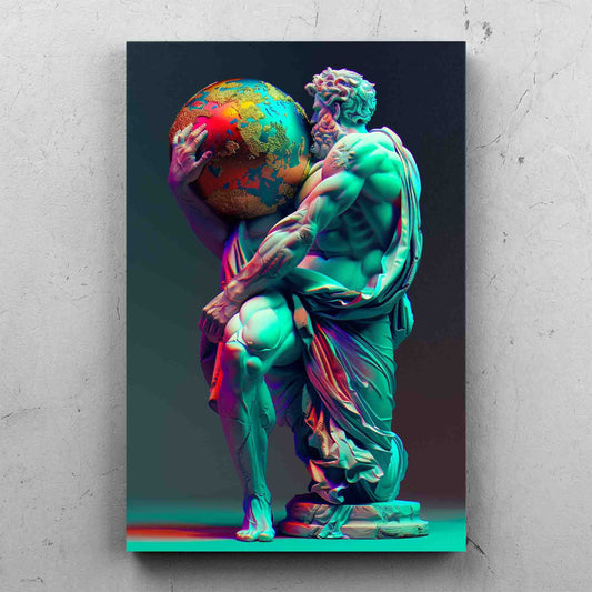 Colorful Atlas Sculpture Art