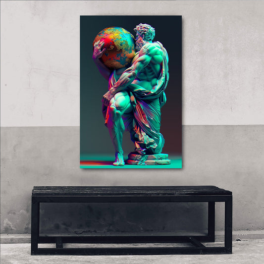 Colorful Atlas Sculpture Art