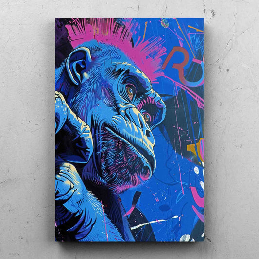 Colorful Chimpanzee Pop Art Painting