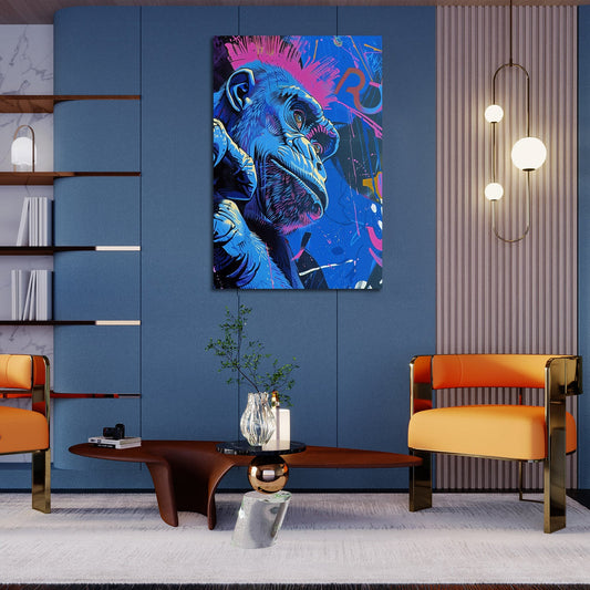 Colorful Chimpanzee Pop Art Painting