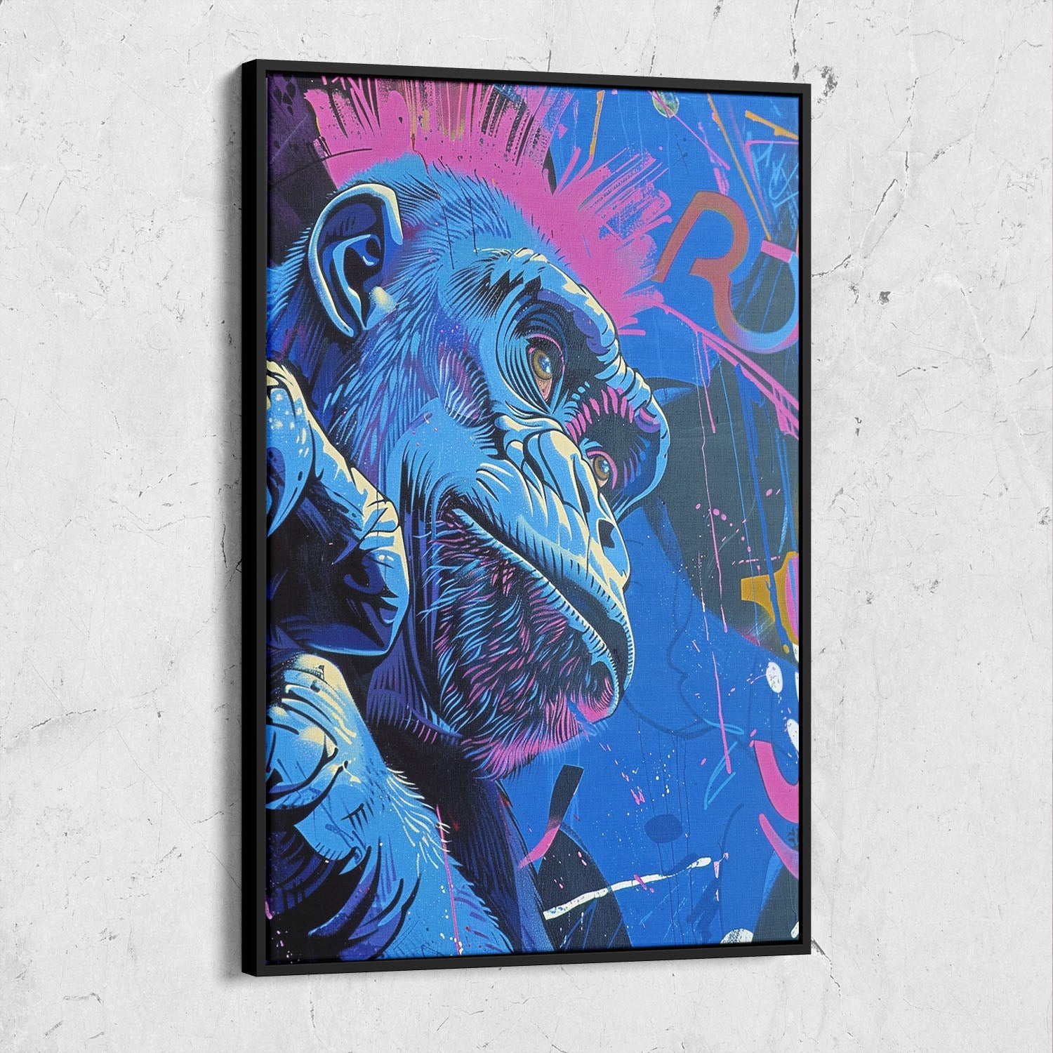 Colorful Chimpanzee Pop Art Painting