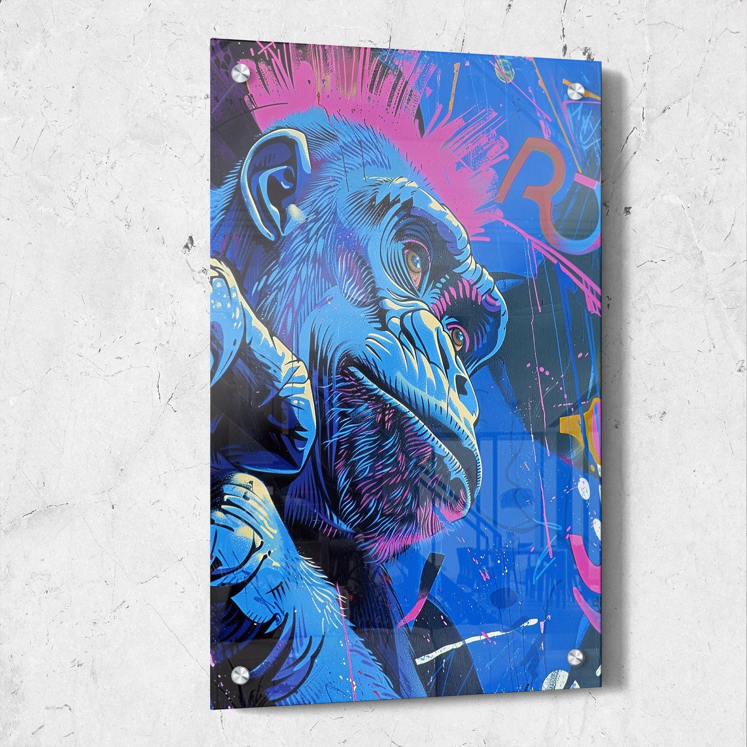 Colorful Chimpanzee Pop Art Painting