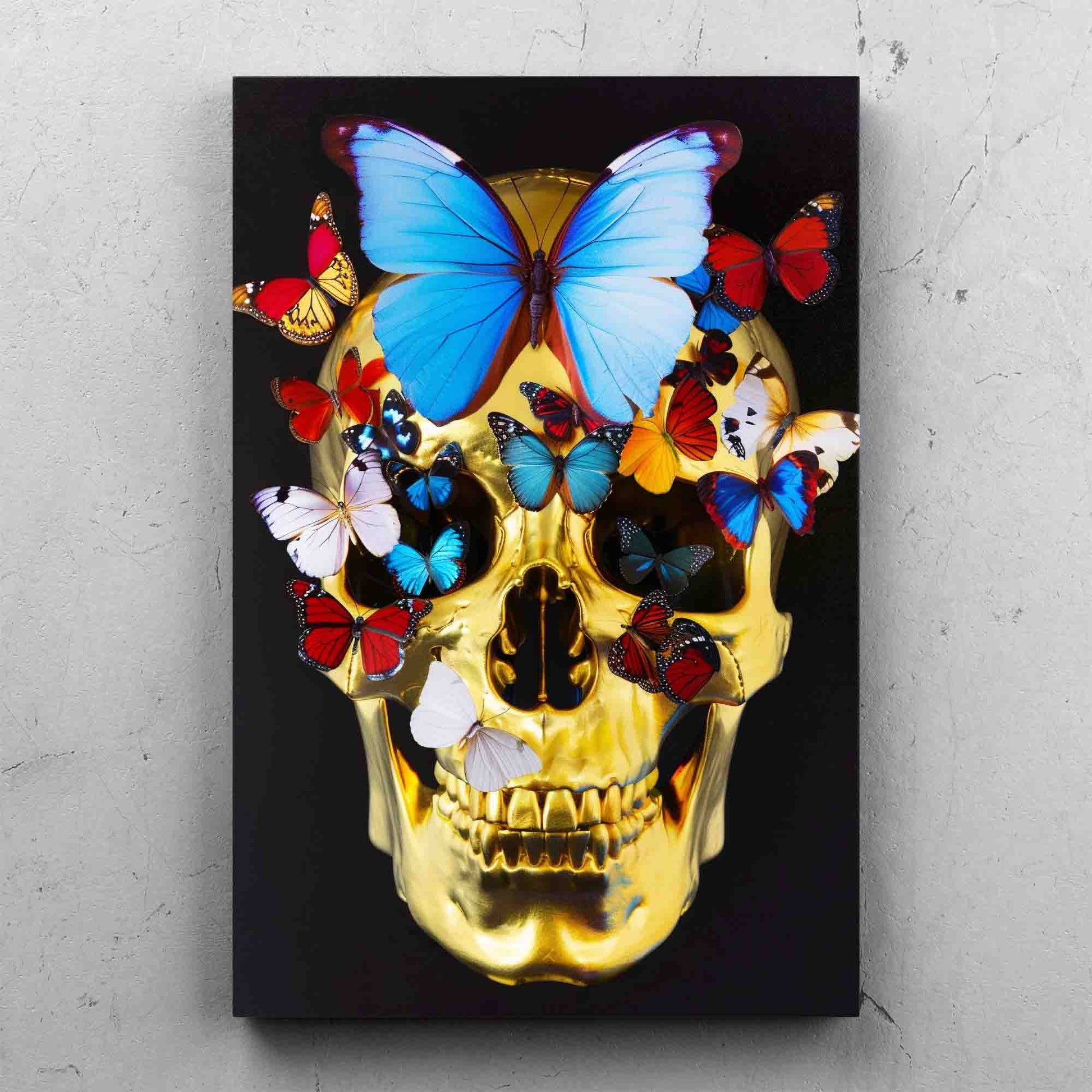 Colorful Golden Skull Butterflies