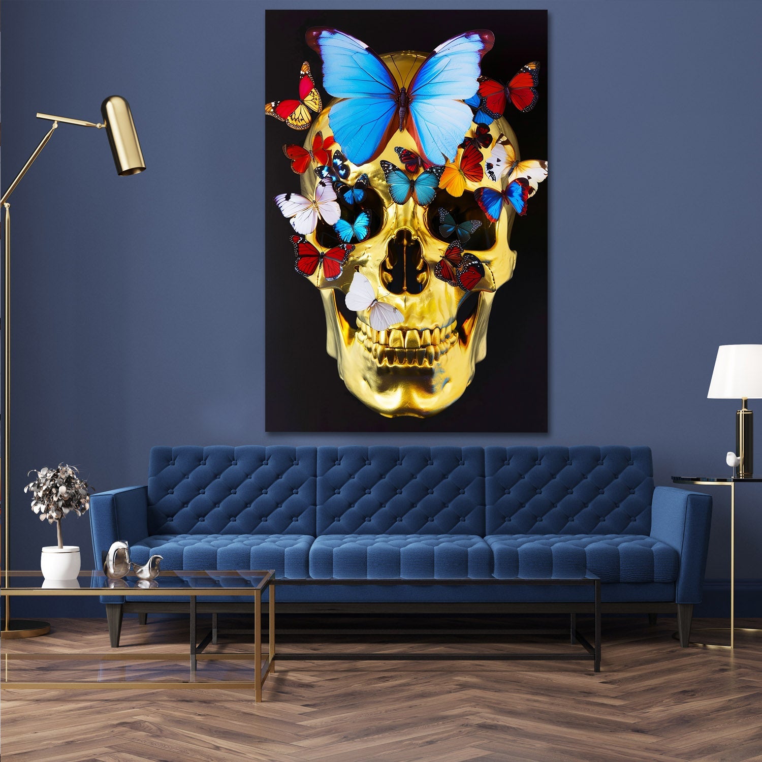 Colorful Golden Skull Butterflies