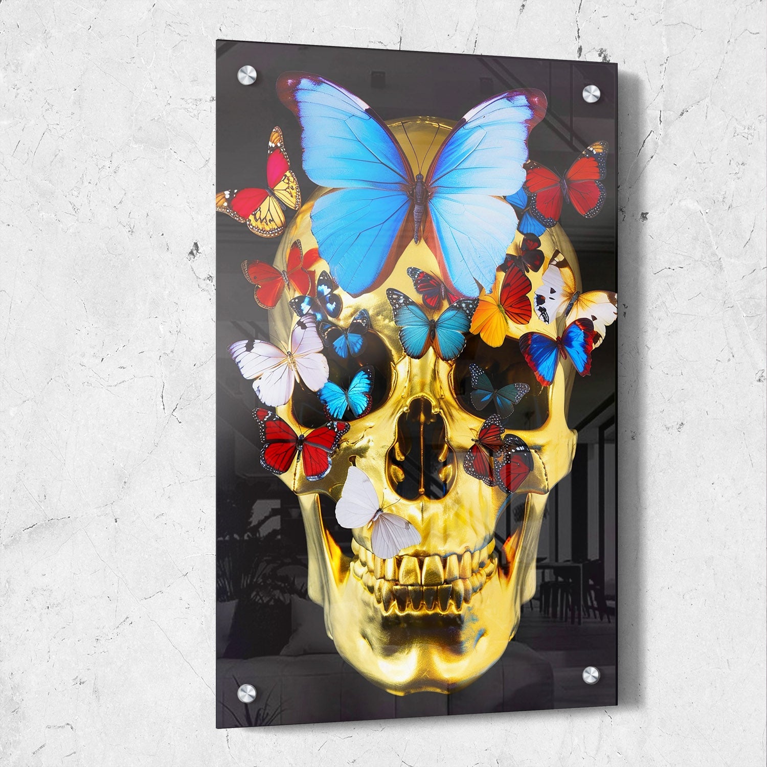 Colorful Golden Skull Butterflies