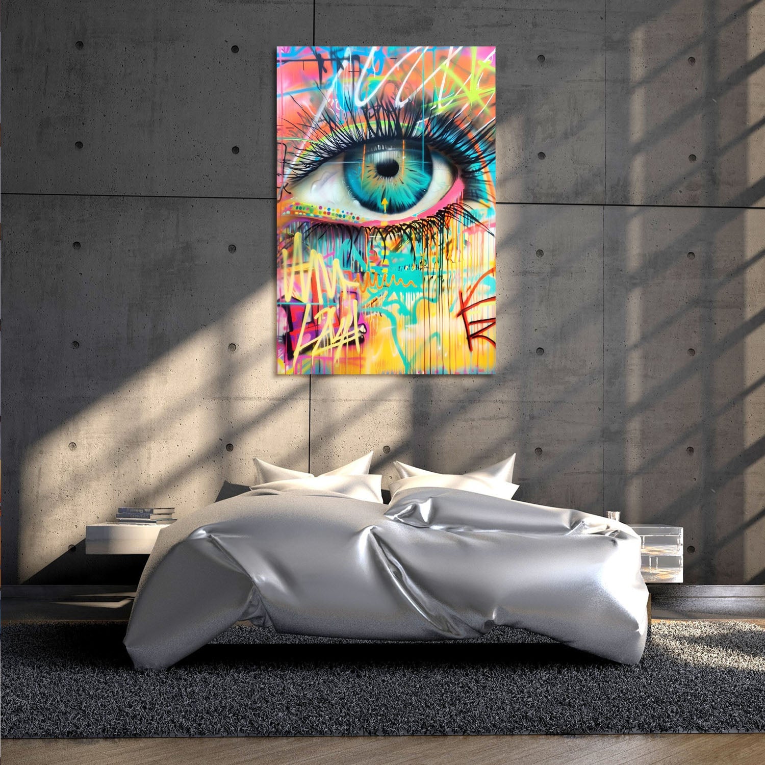 Colorful Graffiti Eye Painting