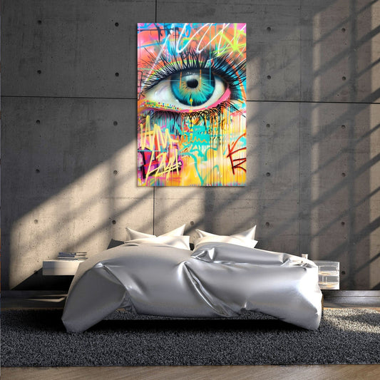 Colorful Graffiti Eye Painting