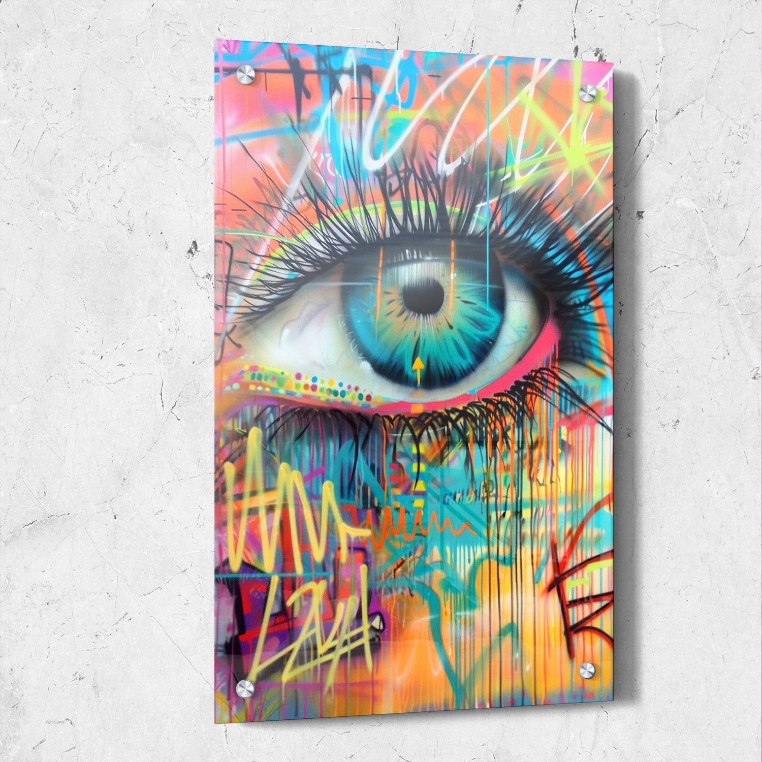 Colorful Graffiti Eye Painting
