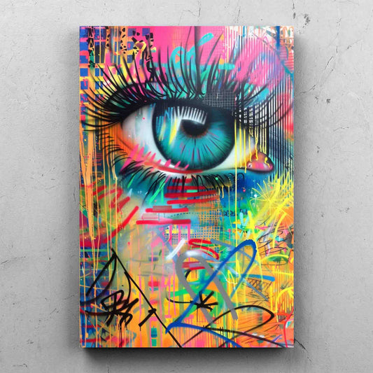 Colorful Graffiti Eye Street Art