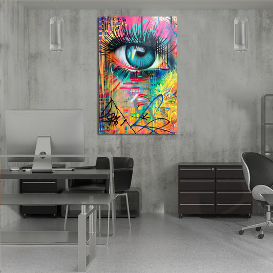 Colorful Graffiti Eye Street Art