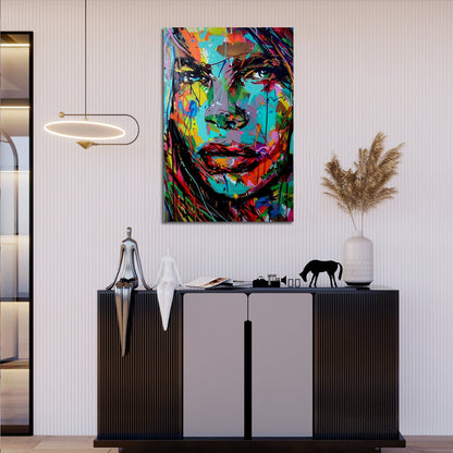 Colorful Graffiti Paint Woman